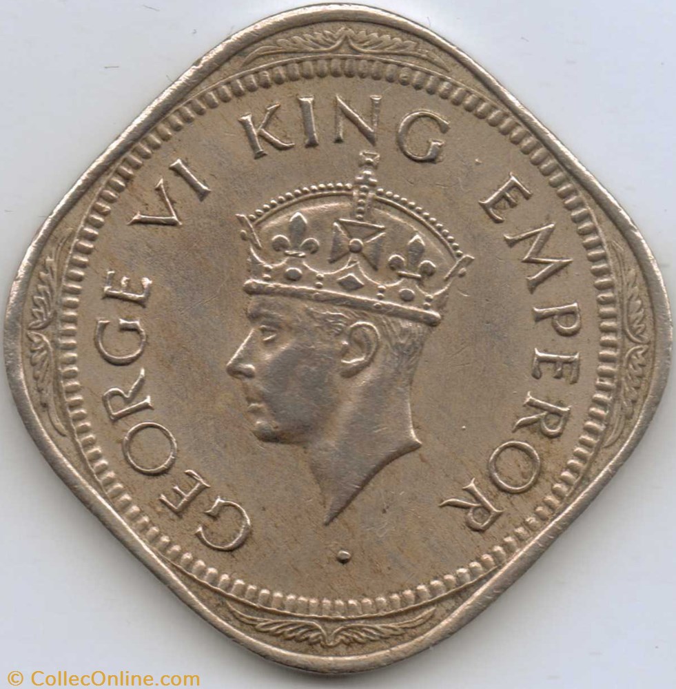 monnaie monde inde george vi 2 annas 1946 bombay british india