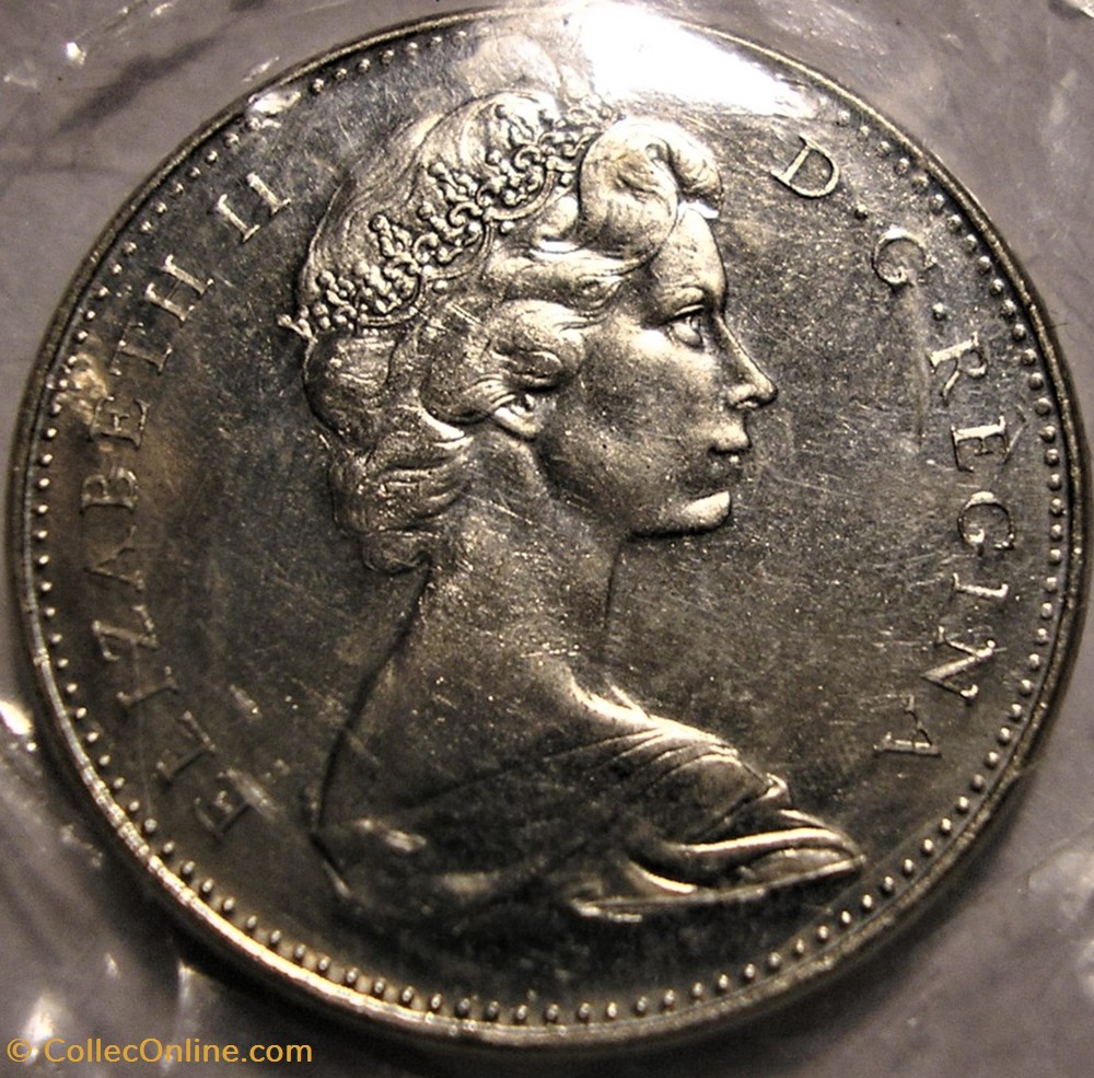 Elizabeth II - 5 Cents 1965 FDC monnaie monde canadum elizabeth ii 5 cents 1965 fdc
