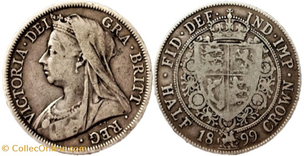 monnaies monde royaume uni victoria half crown 1899 kingdom of great britain
