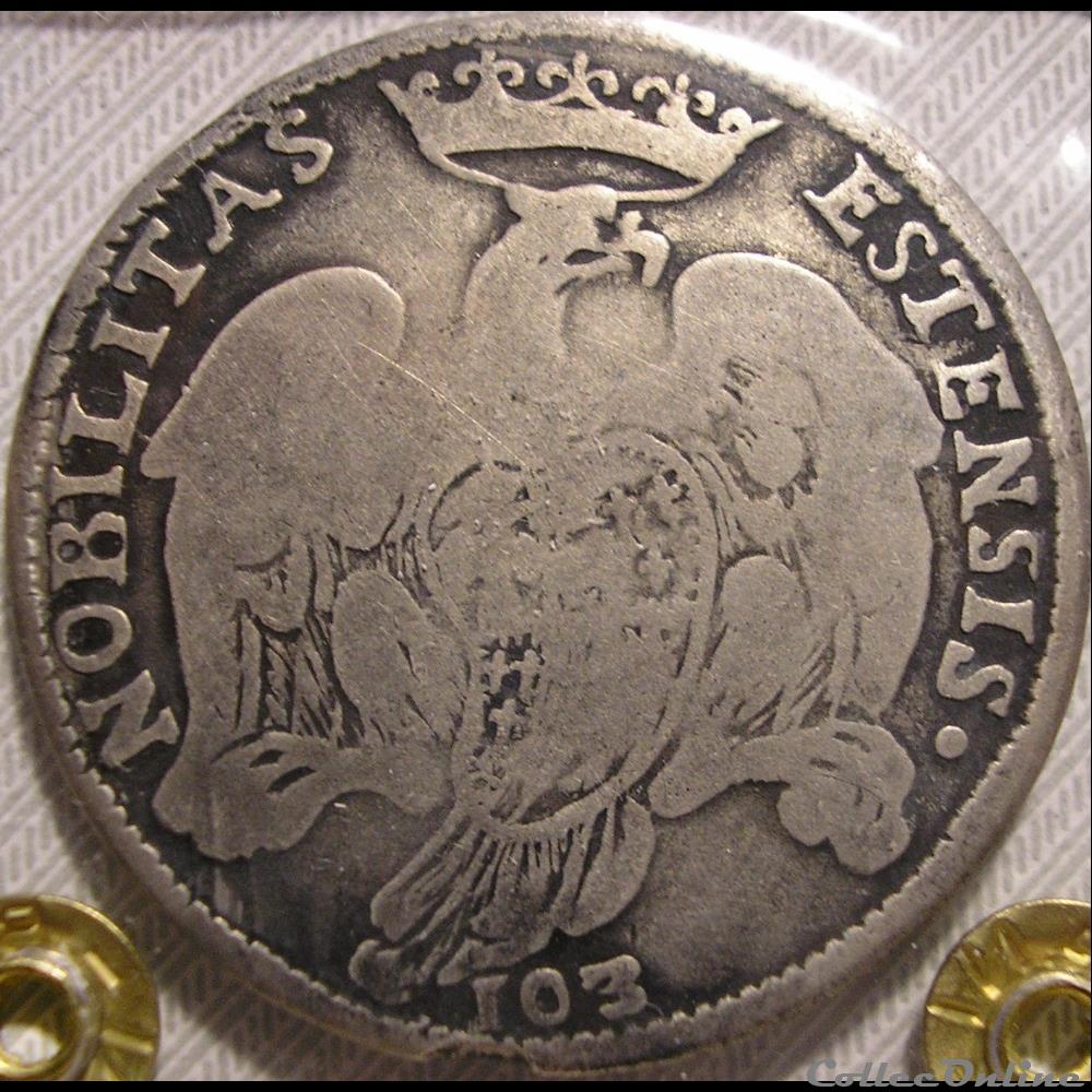 1719 Ducato di Modena e Reggio, Scudo - Rinaldo d'Este (1695-1737) 2 monnaie monde italie 1719 ducato di modena e reggio scudo rinaldo este 1695 1737