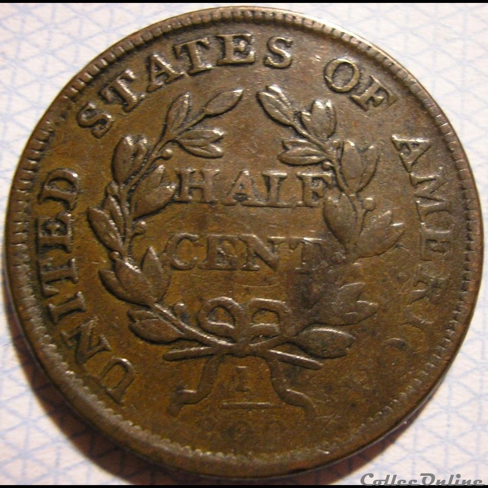 1806 Half Cent Draped Bust 4 monnaie monde etat uni 1806 half cent draped bust