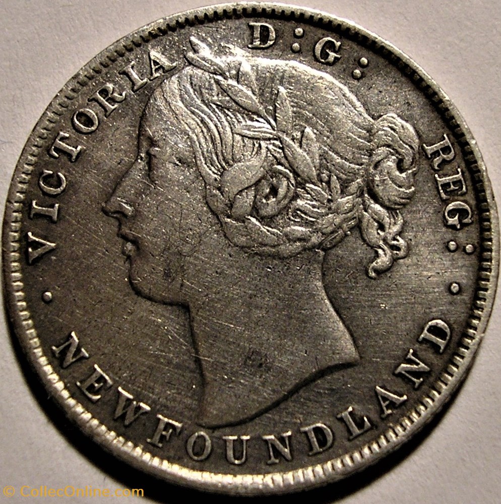 Victoria - 20 Cents 1896 Newfoundland monnaie monde canadum victoria 20 cents 1896 newfoundland
