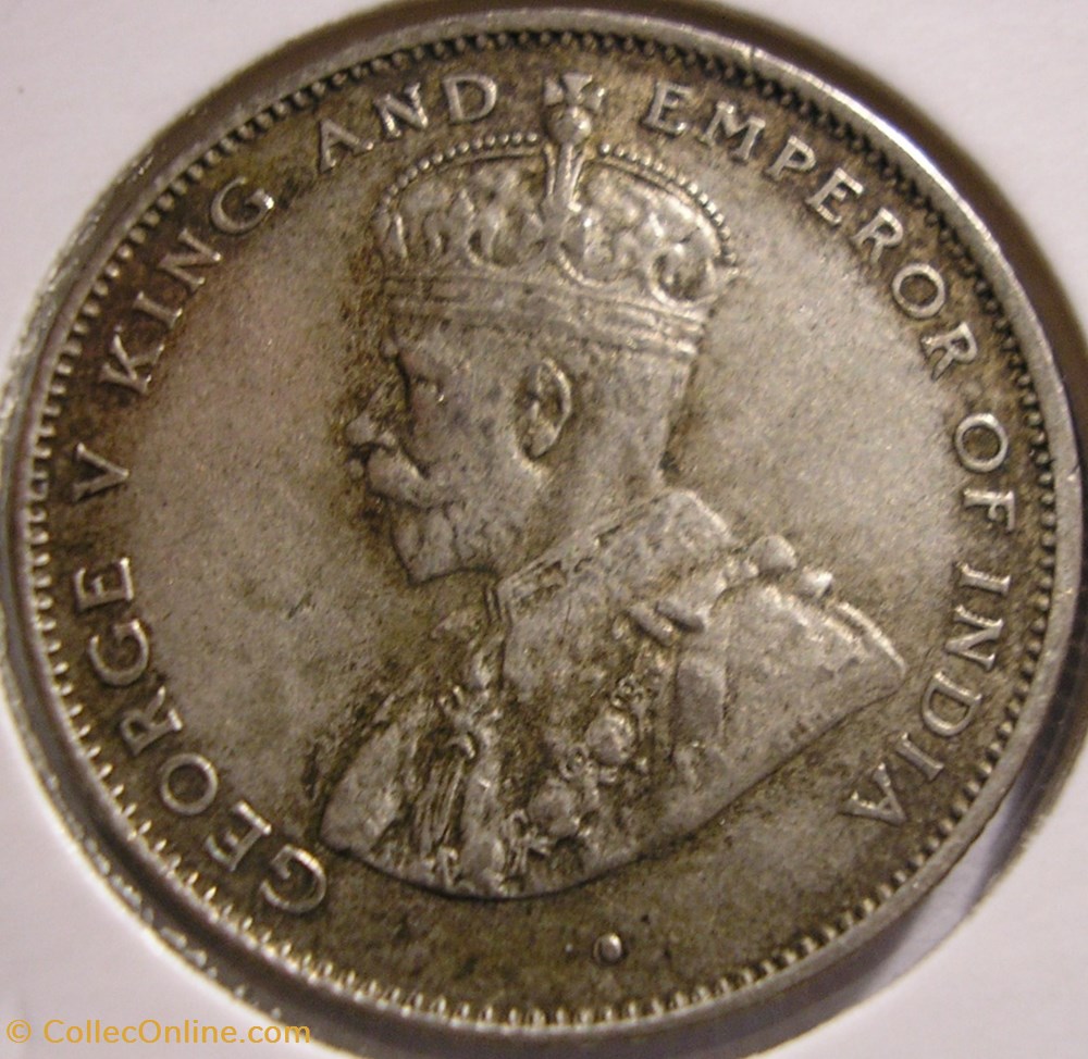 George V - 50 Cents 1925 - Ceylon, British Sri Lanka monnaie monde george v 50 cents 1925 ceylon british sri lanka