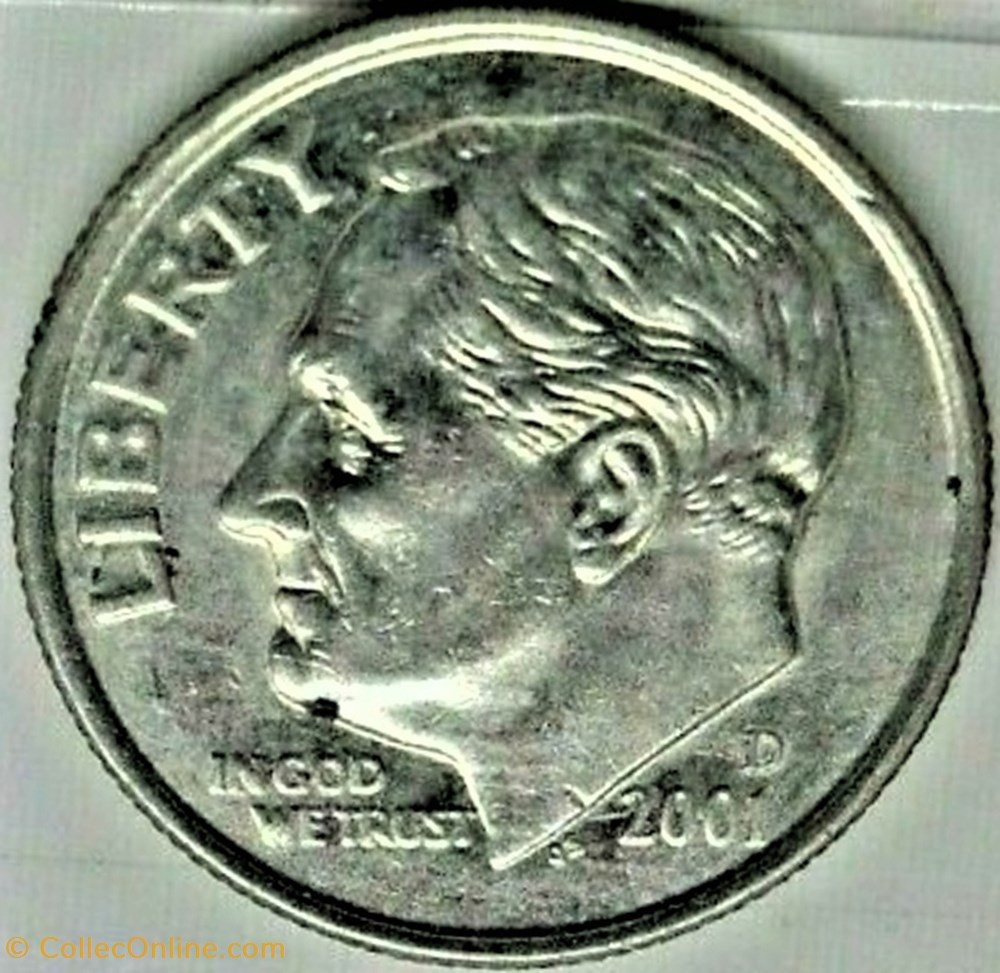 2001 Denver Dime monnaies monde etats unis 2001 denver dime