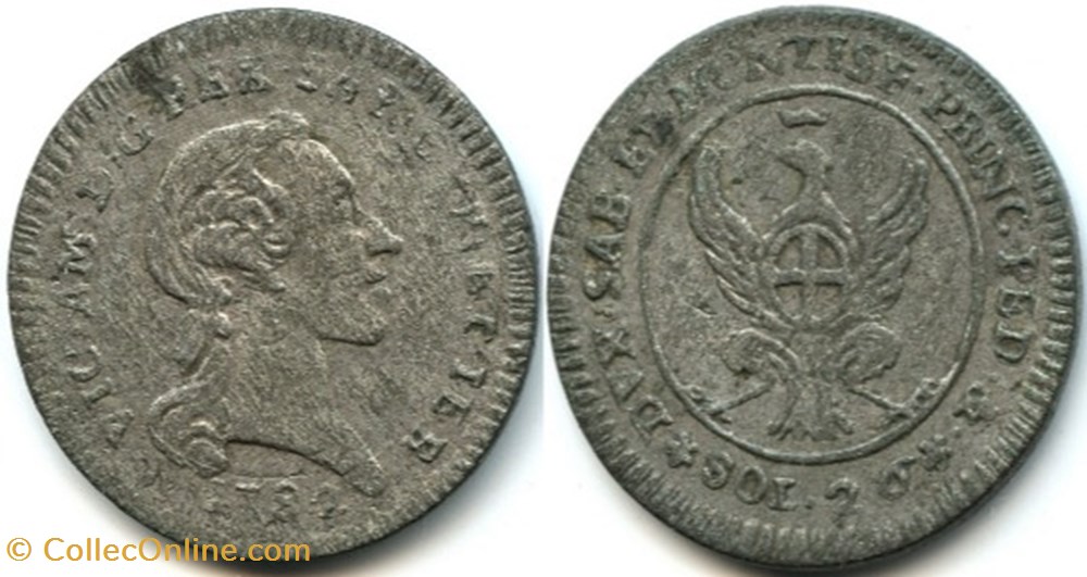1782 Royaume de Sardaigne, 2.6 Soldi - Victor-Amédée III de Savoie monnaies monde italie 1782 royaume de sardaigne 2 6 soldi victor amedee iii de savoie