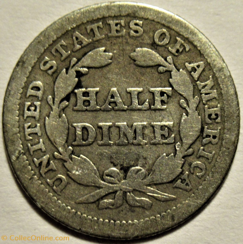 ←1854→ Half Dime (ex.3) Die Clash monnaies monde etats unis 1854 half dime ex 3 die clash