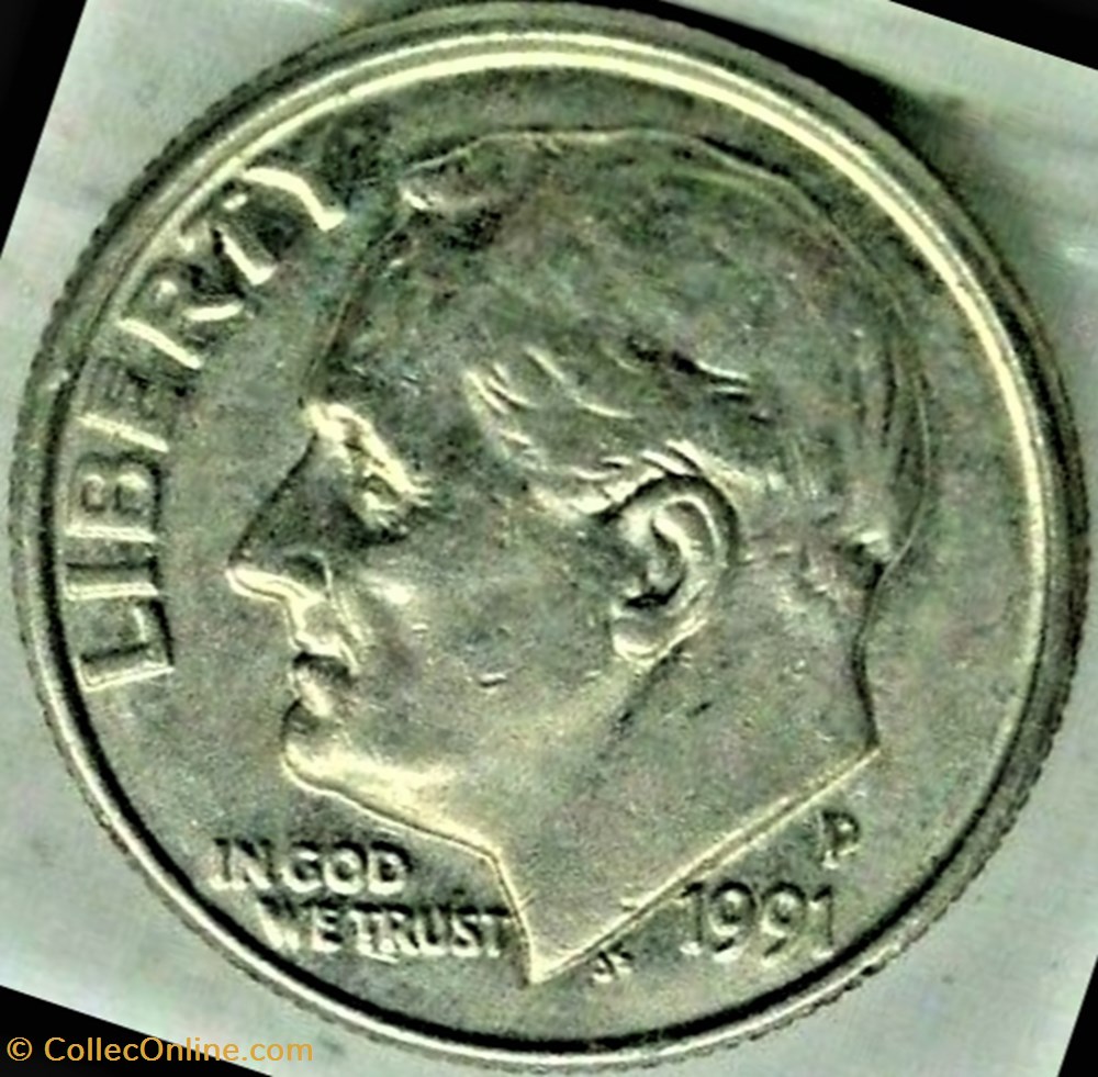 monnaies monde etats unis 1991 dime