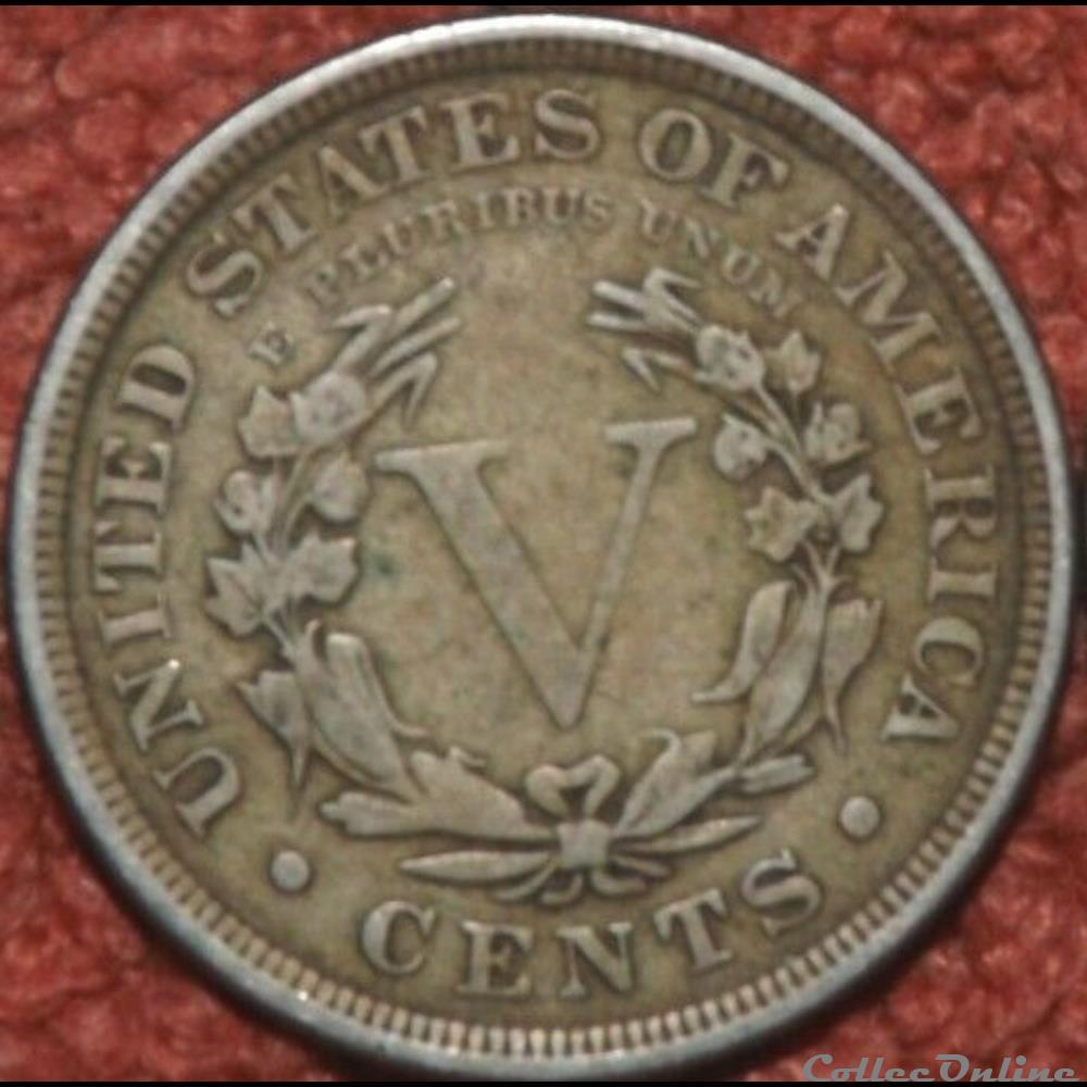 1908 5 Cents monnaies monde etats unis 1908 5 cents