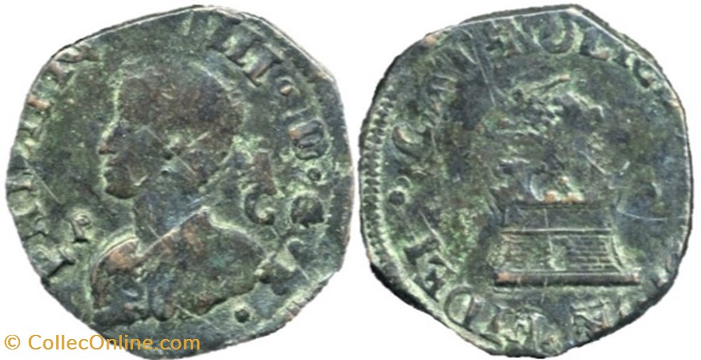 1626-30 - 9 Cavalli, Regno di Napoli - Filippo IV di Spagna monnaies europe medievale royaume de naples 1626 30 9 cavalli regno di napoli filippo iv di spagna