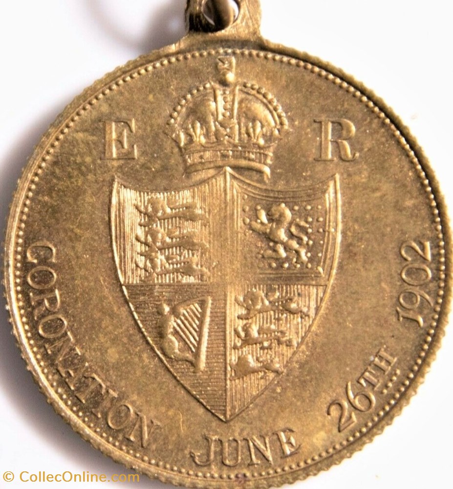 medaille royaume uni edward vii alexandra medallion 1902 coronation