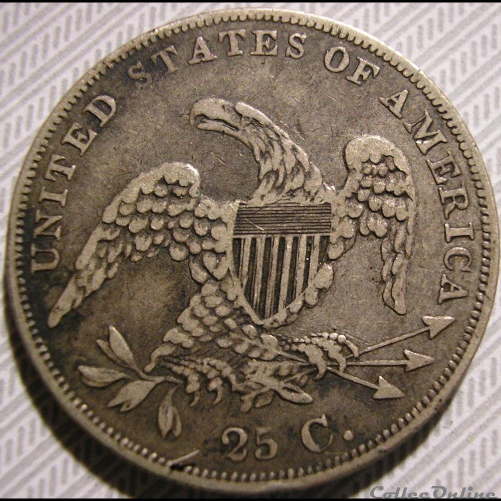 1836 Capped Bust 25 Cents 2 monnaie monde etat uni 1836 capped bust 25 cents