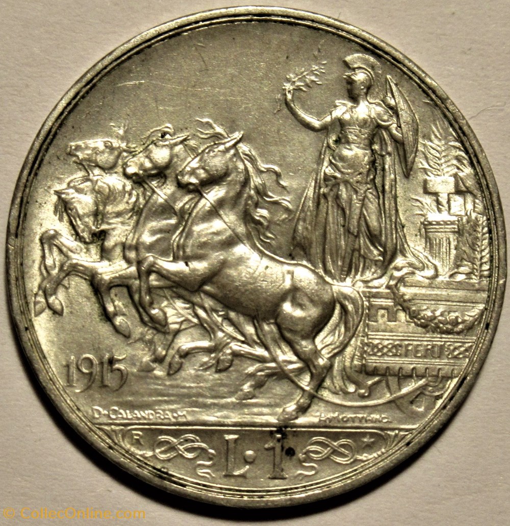 1915 Regno d'Italia, Lira, Roma - Vittorio Emanuele III monnaies monde italie 1915 regno italia lira roma vittorio emanuele iii