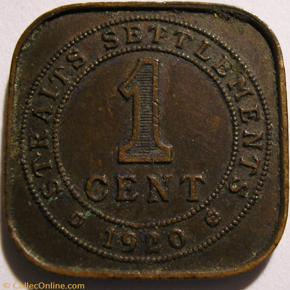 George V - One Cent 1920 - Straits Settlements monnaie monde malaisie george v one cent 1920 straits settlements