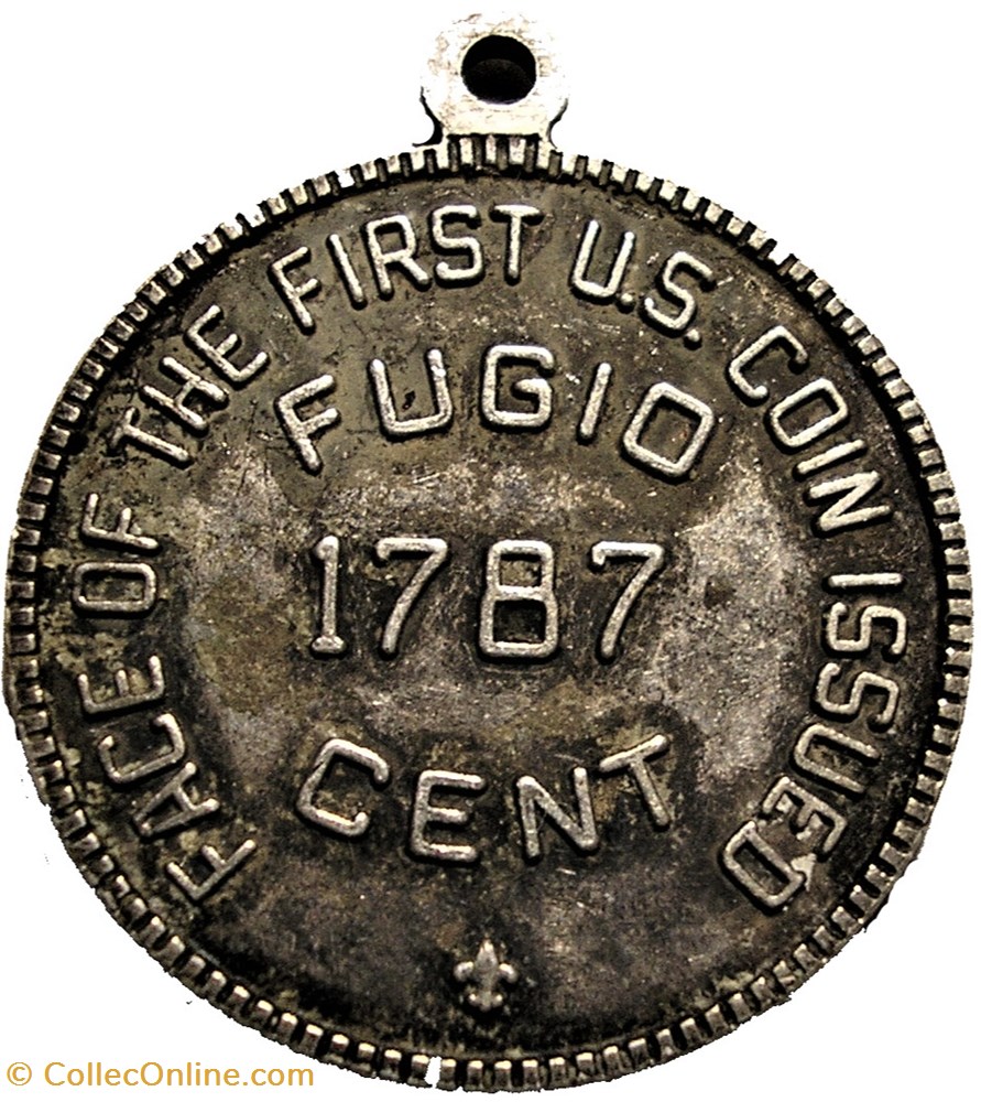 Medalet Cent Fugio 1787 - First Coin Issued of the United States monnaie jeton mereaux medalet cent fugio 1787 first coin issued of the united states