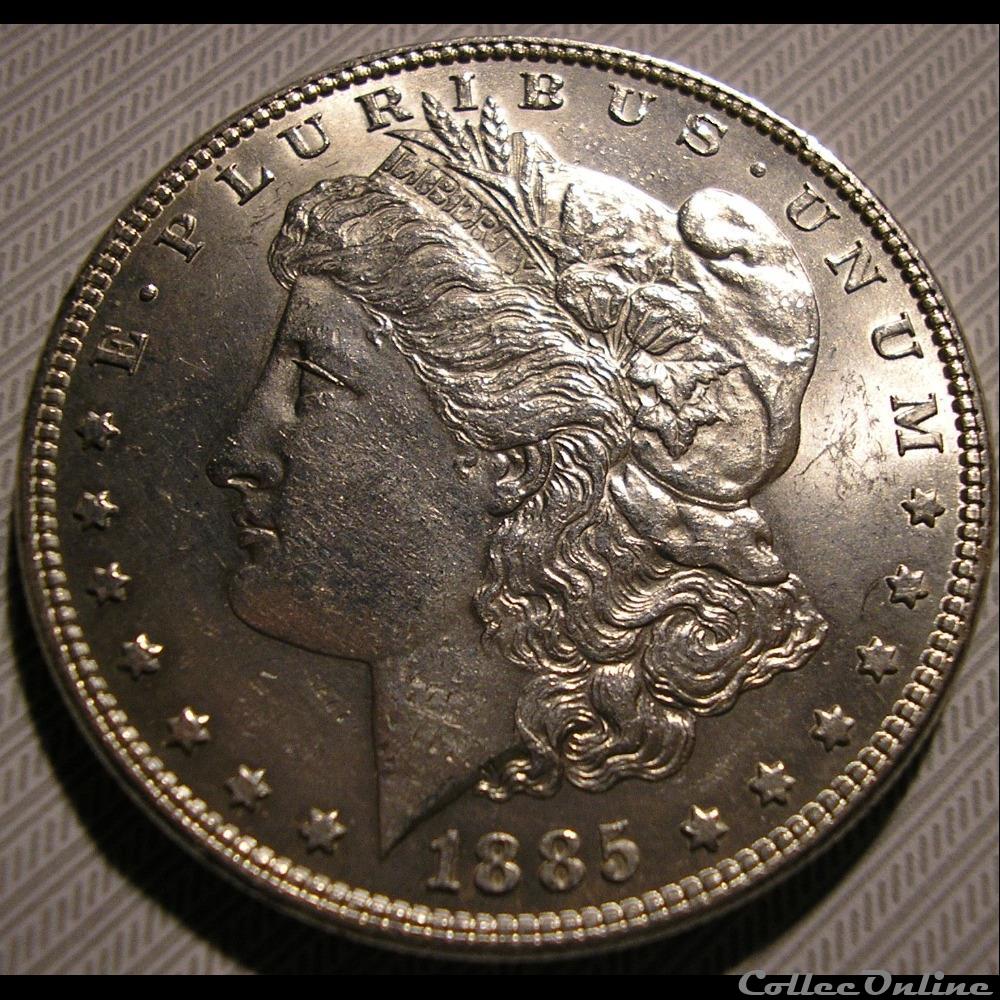 1885 Dollar 3 monnaies monde etats unis 1885 dollar
