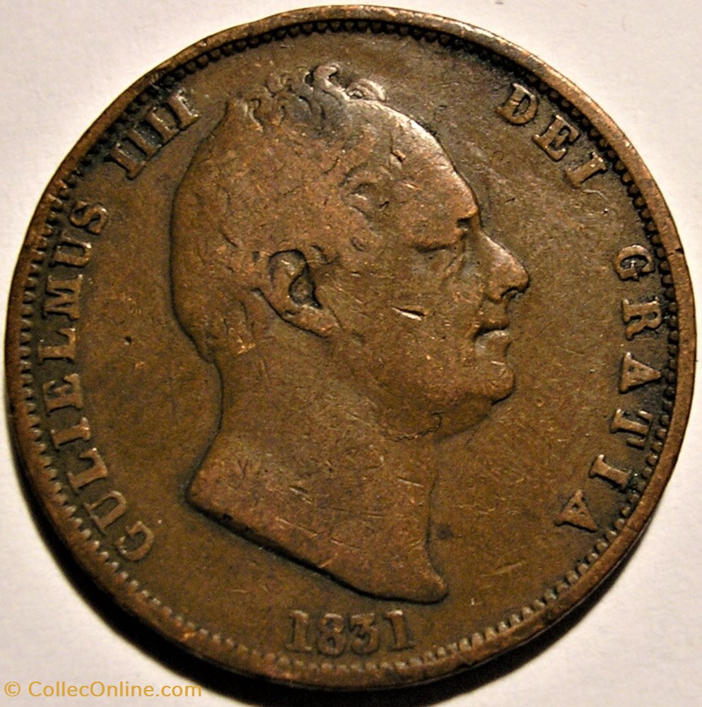 William IV - HalfPenny 1831 Kingdom of Great Britain monnaies monde royaume uni william iv halfpenny 1831 kingdom of great britain