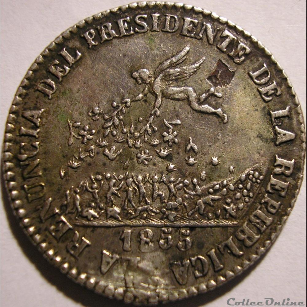 monnaies monde bolivie 1855 medaille la renuncia del presidente m i belzu