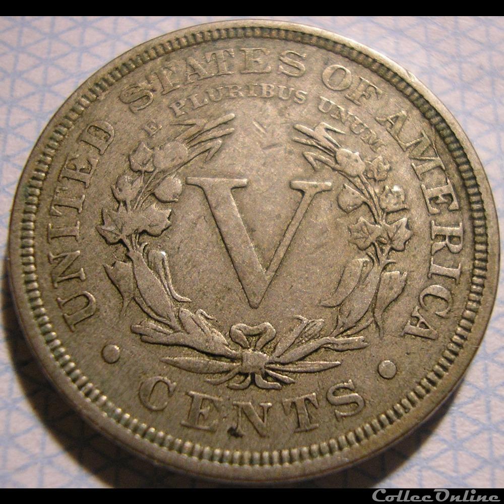 1893 5 Cents 4 monnaies monde etats unis 1893 5 cents