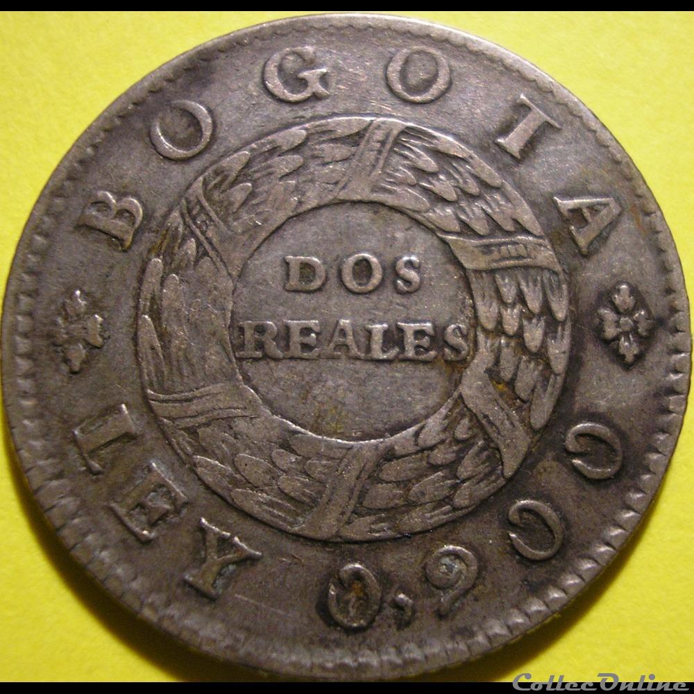 2 Reales 1849 Bogota - Nueva Granada monnaies monde colombie 2 reales 1849 bogota nueva granada