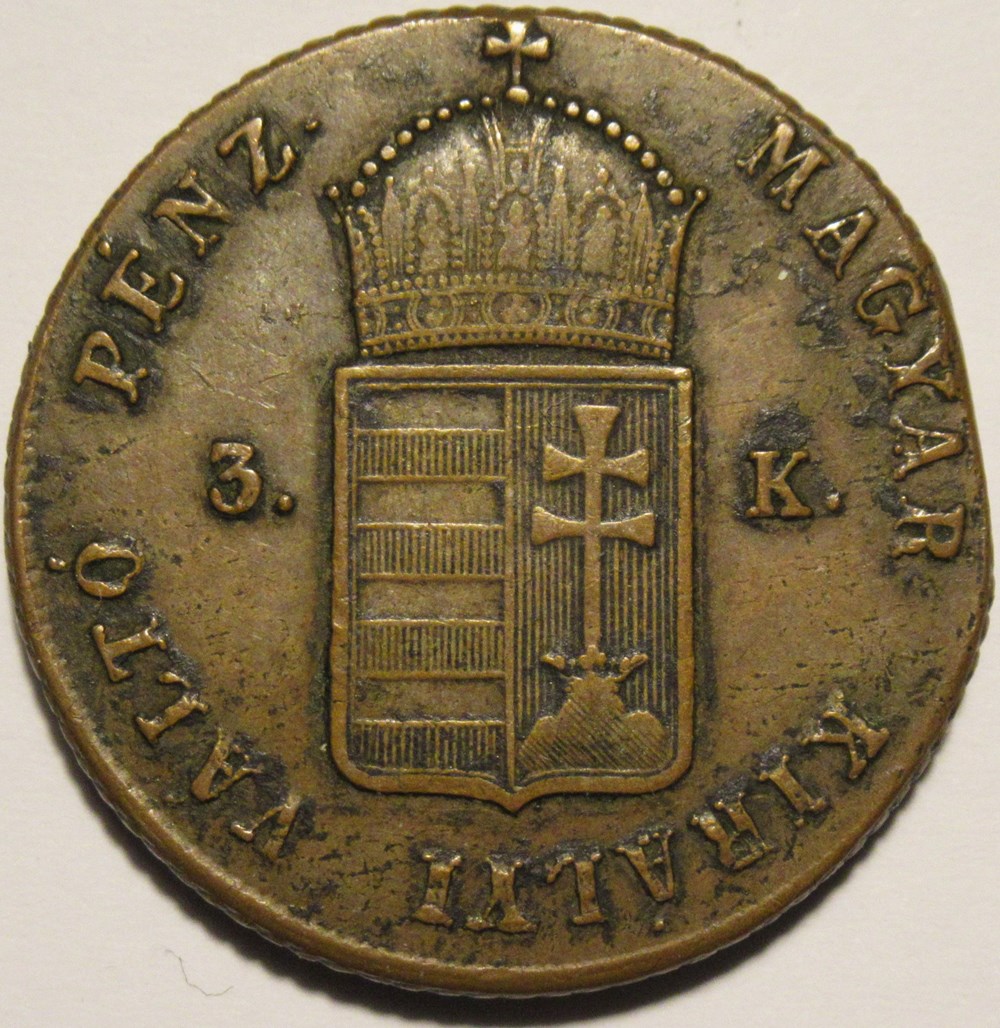 3 Krajczár 1849 - Kingdom Of Hungary, War Of Independence - Münzen