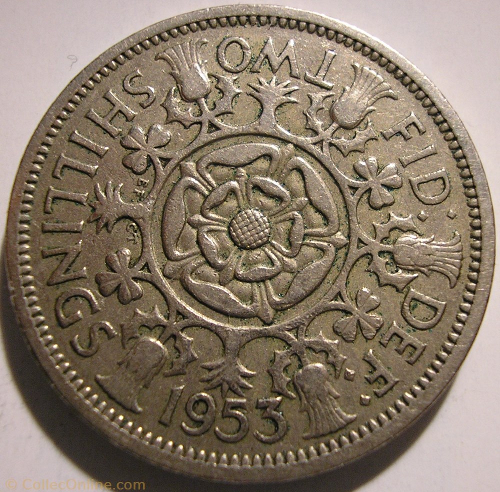 Elizabeth II - 1 Florin 1953 - UK monnaie monde royaume uni elizabeth ii 1 florin 1953 uk