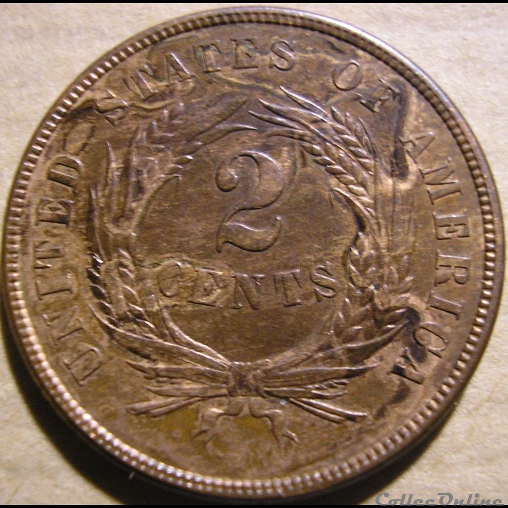 monnaie monde etat uni 1867 two cents