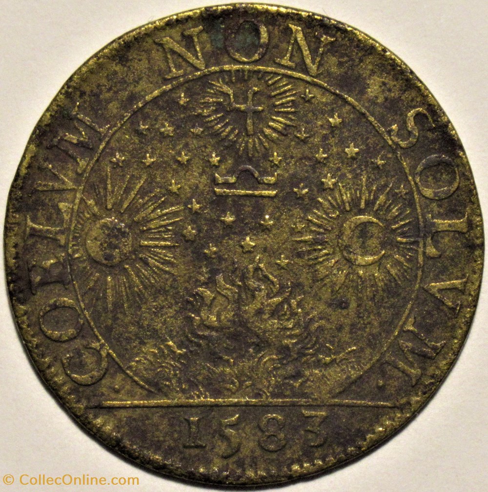 Henri III - 1583, Jeton ésotérique d'Armand de Biron monnaies paranumismatique jetons poids henri iii 1583 jeton esoterique armand de biron