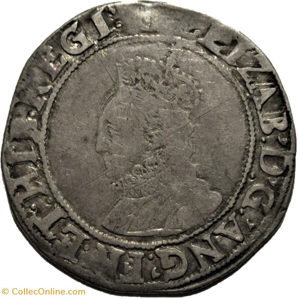 Elizabeth I Tudor - One Shilling 1600-01 - Kingdom of England 2 monnaies europe medievale royaume angleterre elizabeth i tudor one shilling 1600 01 kingdom of england