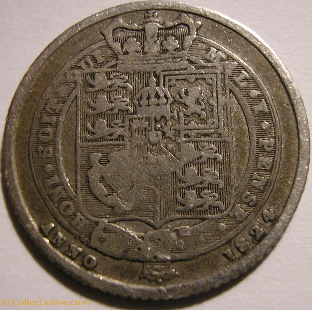 George IV - 6 Pence 1824 - Great Britain monnaie monde royaume uni george iv 6 pence 1824 great britain