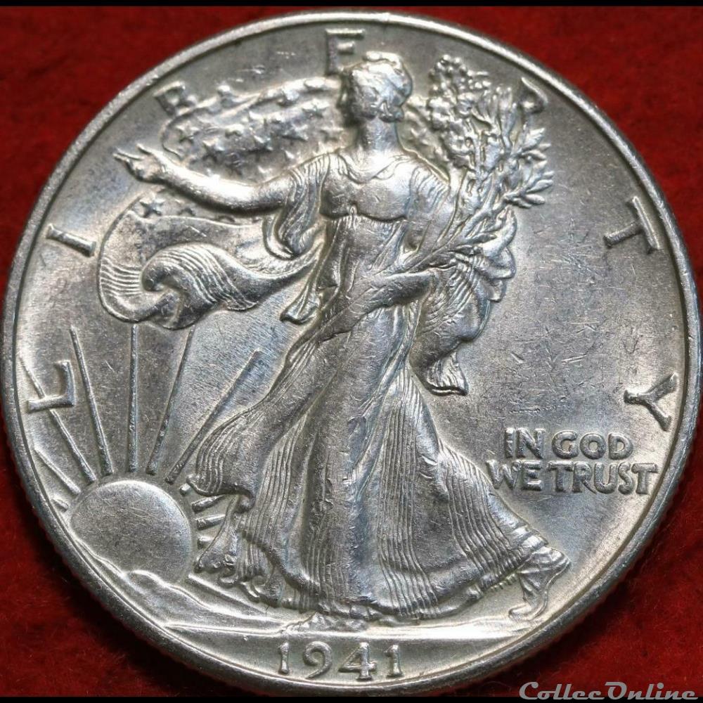 1941 Denver Half $ 2 monnaie monde etat uni 1941 denver half