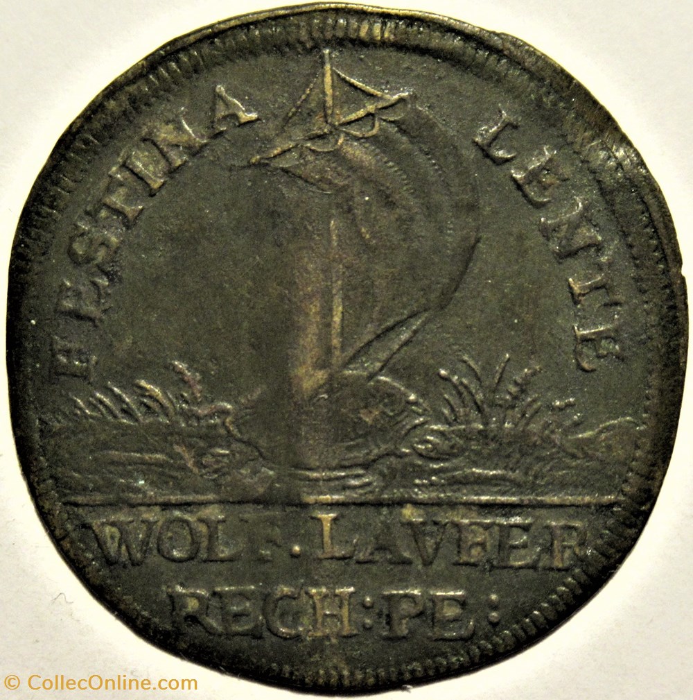 Rechenpfennig, Nürnberg - Festina Lente / Hercule - Jeton c.1612-51 2 monnaies paranumismatique jetons poids rechenpfennig nurnberg festina lente hercule jeton c 1612 51