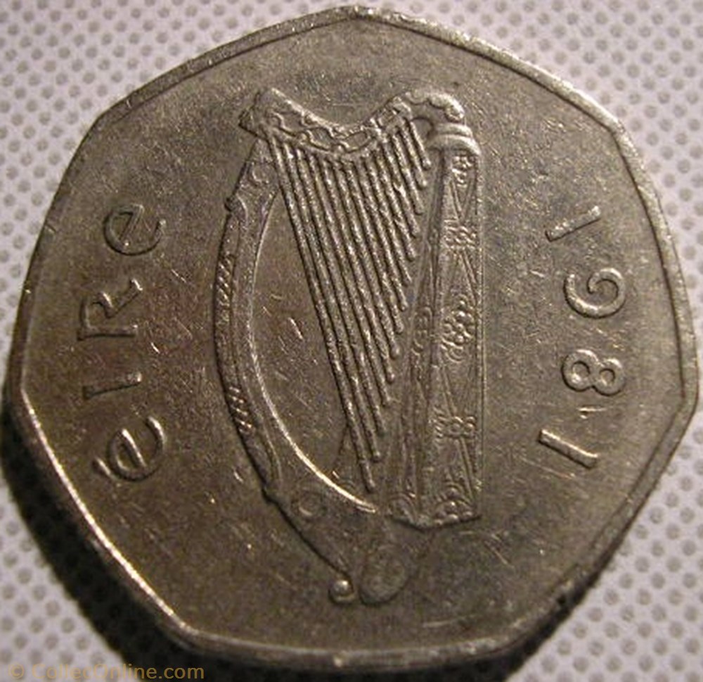 50 Pence 1981 monnaie monde irlande 50 pence 1981