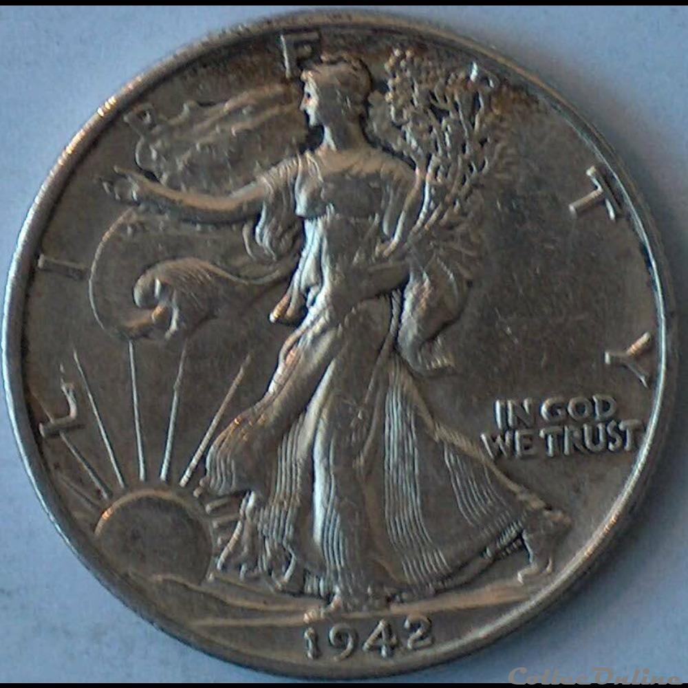 1942 Denver Half $ monnaie monde etat uni 1942 denver half