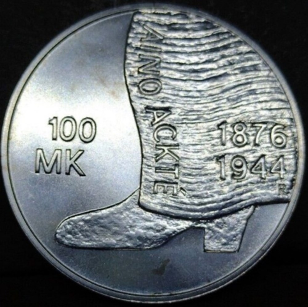 monnaies monde finlande finland 100 markkaa 2001 aino ackte