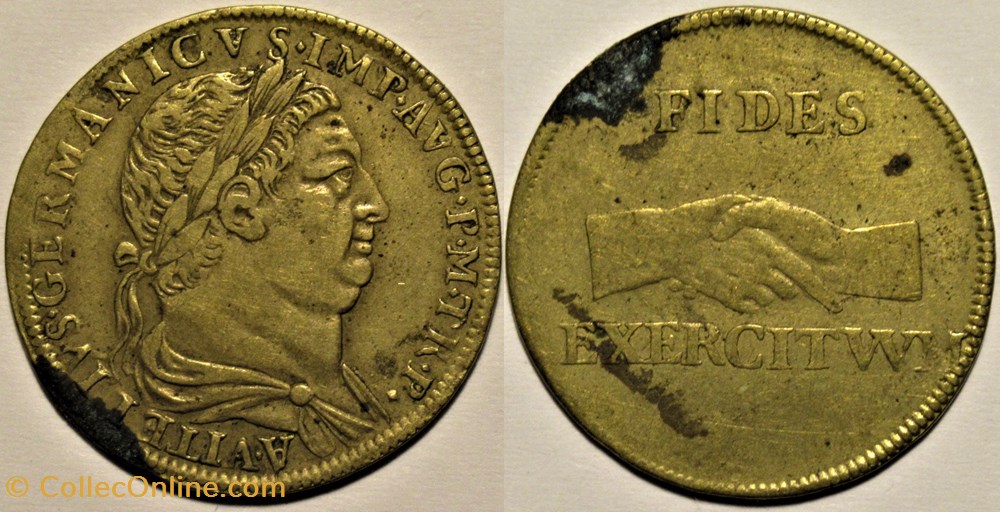 Vitellius - Rechenpfennig "Fides Exercituum", 1700' monnaies paranumismatique jetons poids vitellius rechenpfennig fides exercituum 1700