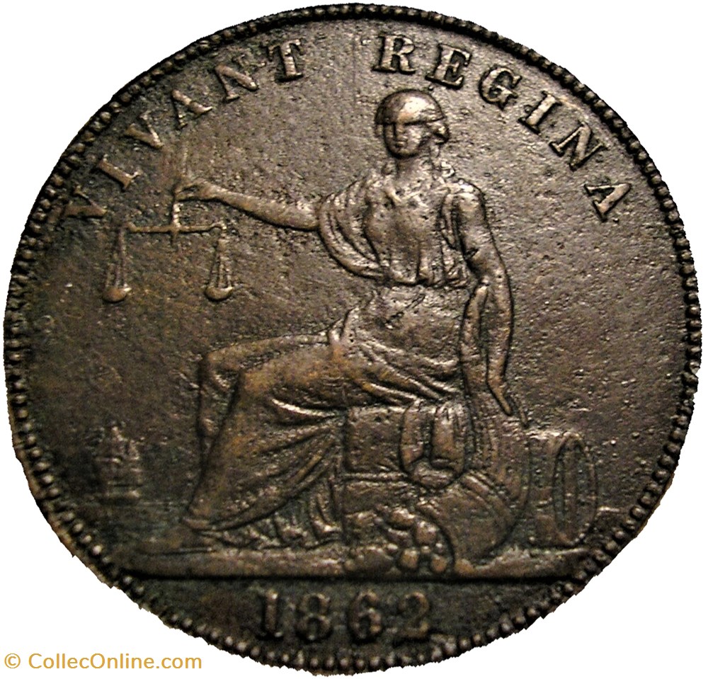 1862 One Penny Token De Carle, E. & Co. - Dunedin, New Zealand monnaies monde nouvelle zelande 1862 one penny token de carle e co dunedin new zealand