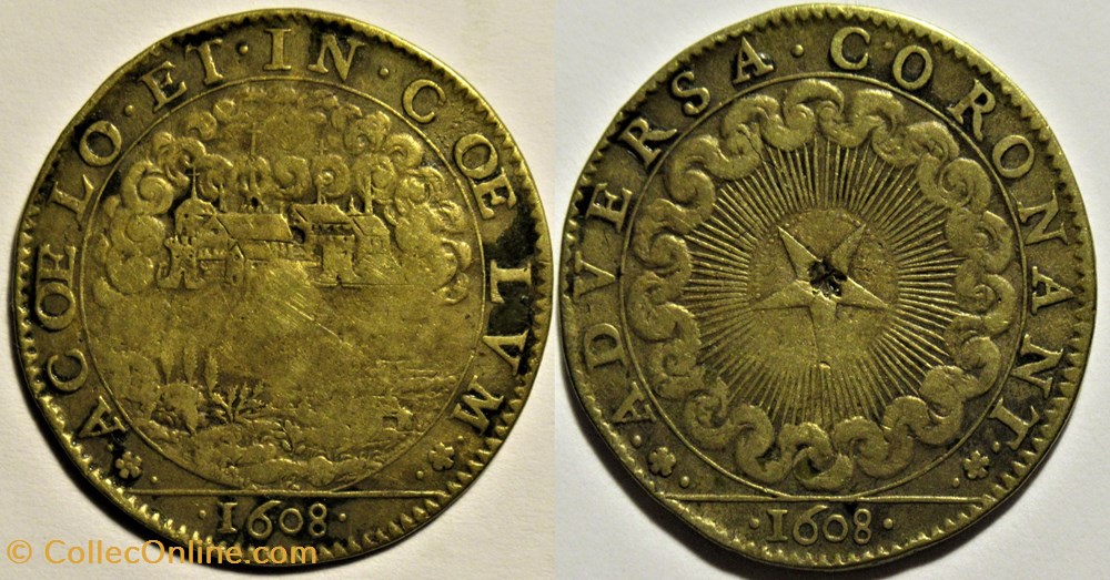 monnaies paranumismatique jetons poids henri iv jeton 1608 adversa coronant