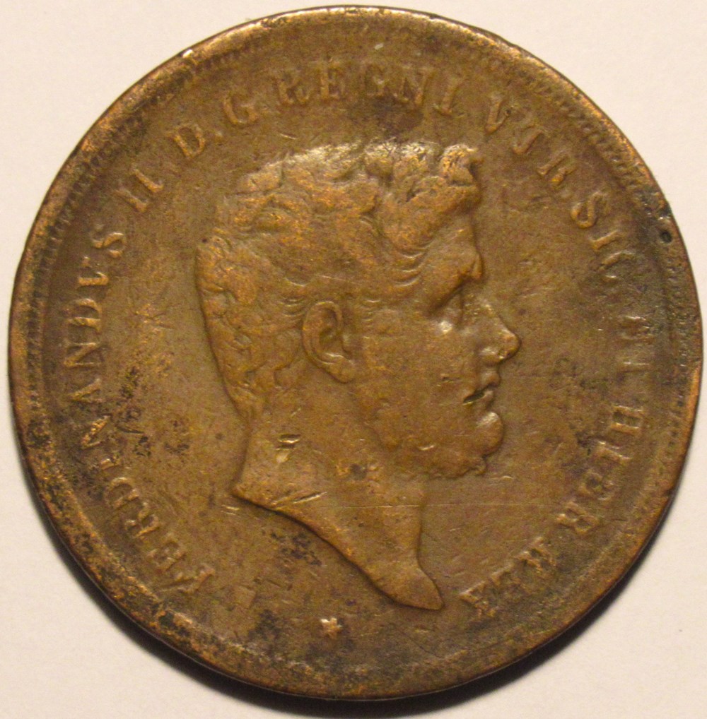1849 Royaume de Naples, 10 Tornesi - Ferdinando II monnaies europe medievale 1849 royaume de naples 10 tornesi ferdinando ii
