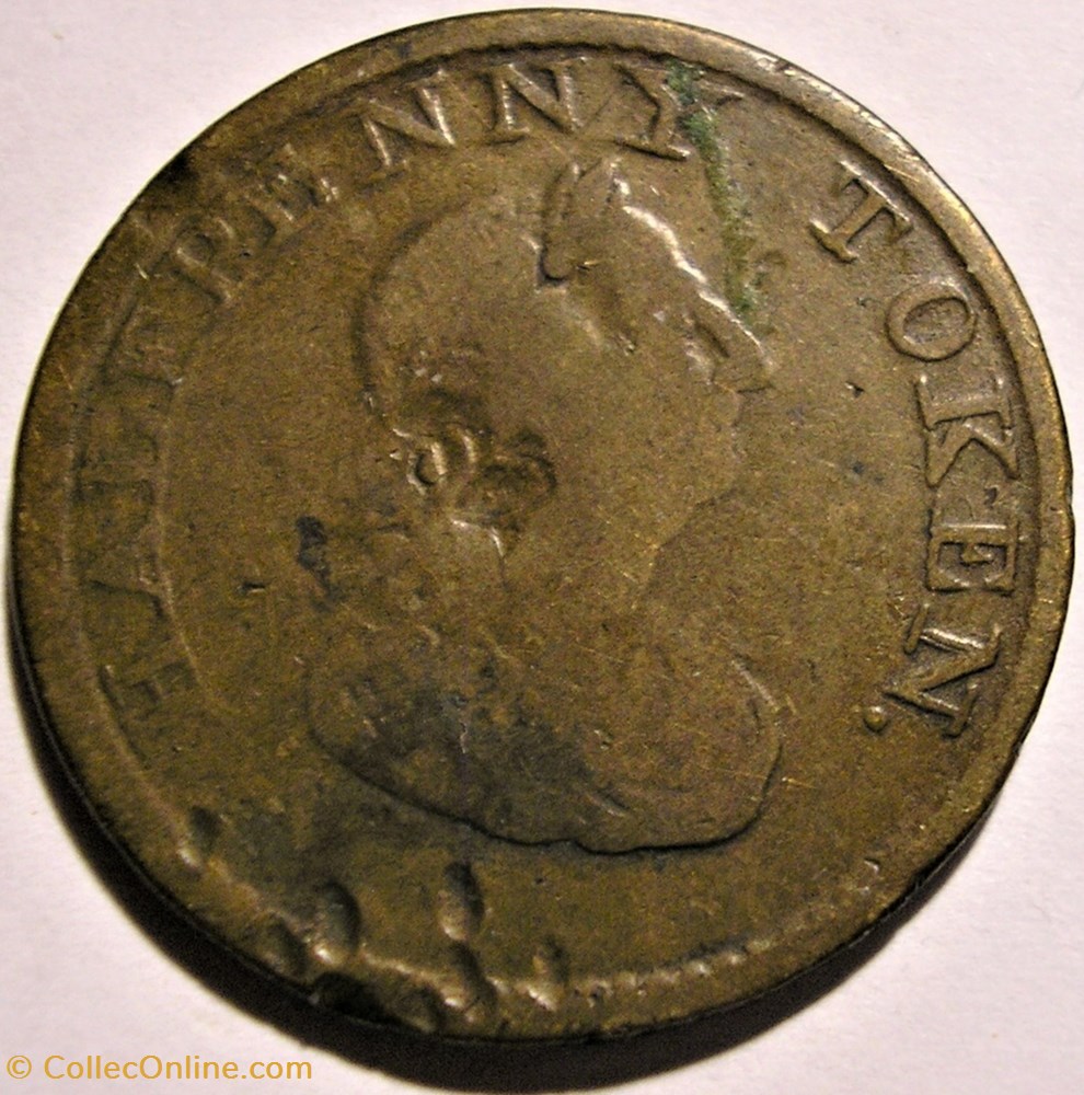 George III - HalfPenny Token 1814 - Ireland monnaies monde royaume uni george iii halfpenny token 1814 ireland