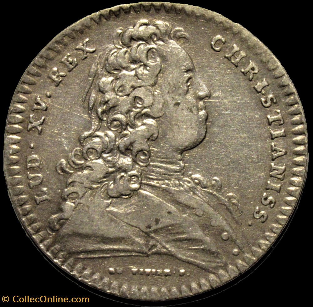 Louis XV - Jeton 1717 - Contrôleurs payeurs des rentes monnaies paranumismatique jetons poids louis xv jeton 1717 controleurs payeurs des rentes