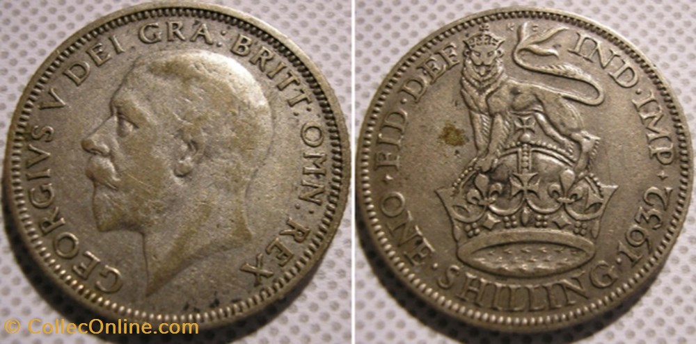 monnaies monde royaume uni george v one shilling 1932 great britain
