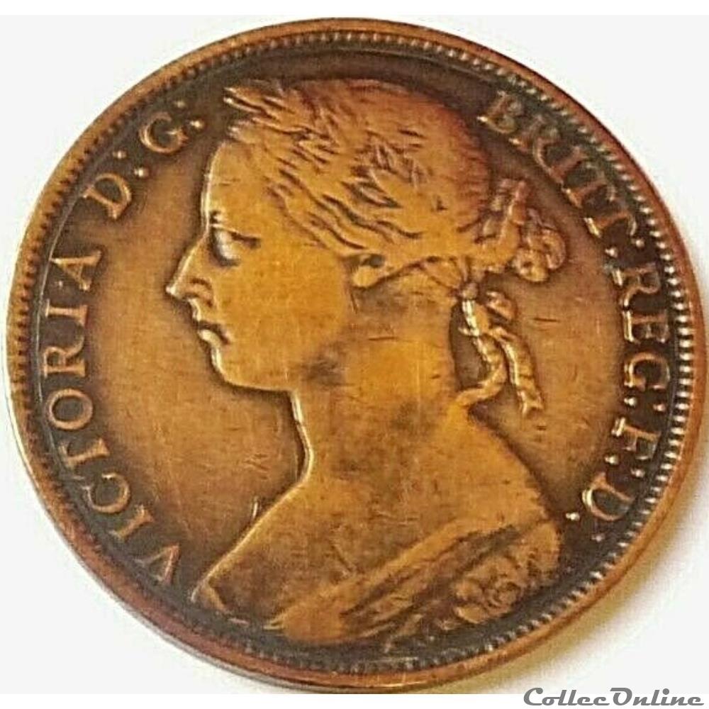 Victoria - One Penny 1887 - Kingdom of Great Britain monnaie monde royaume uni victoria one penny 1887 kingdom of great britain