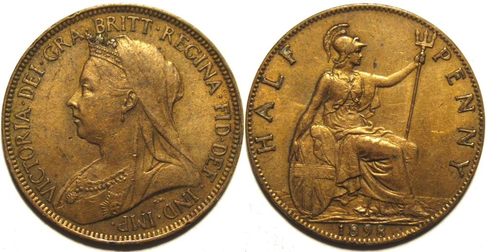 Victoria - Half Penny 1898 - Great Britain monnaies monde royaume uni victoria half penny 1898 great britain