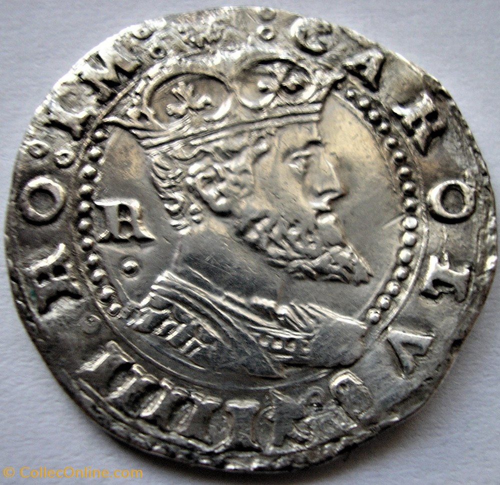 ca.1528 Royaume de Naples, 1 Tari - Charles Quint d'Espagne 3 monnaies europe medievale ca 1528 royaume de naples 1 tari charles quint espagne