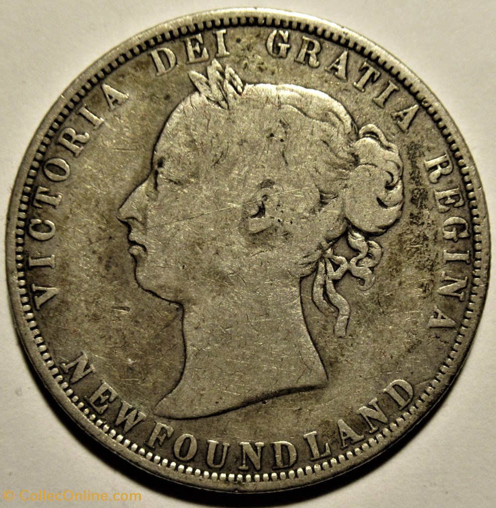 monnaies monde canada victoria 50 cents 1873 newfoundland