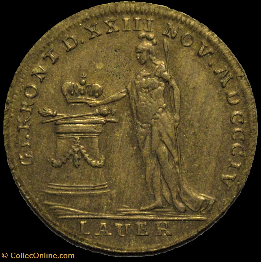 Napoléon Ier - Médaille du sacre impérial 1804, par Lauer à Nuremberg medailles france empire napoleon ier medaille du sacre imperial 1804 par lauer a nuremberg