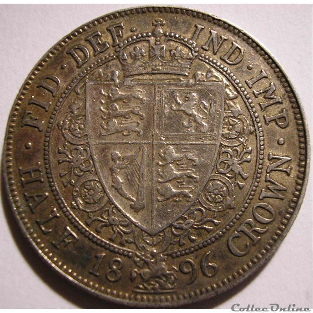 Victoria - Half Crown 1896 - Kingdom of Great Britain monnaies monde royaume uni victoria half crown 1896 kingdom of great britain