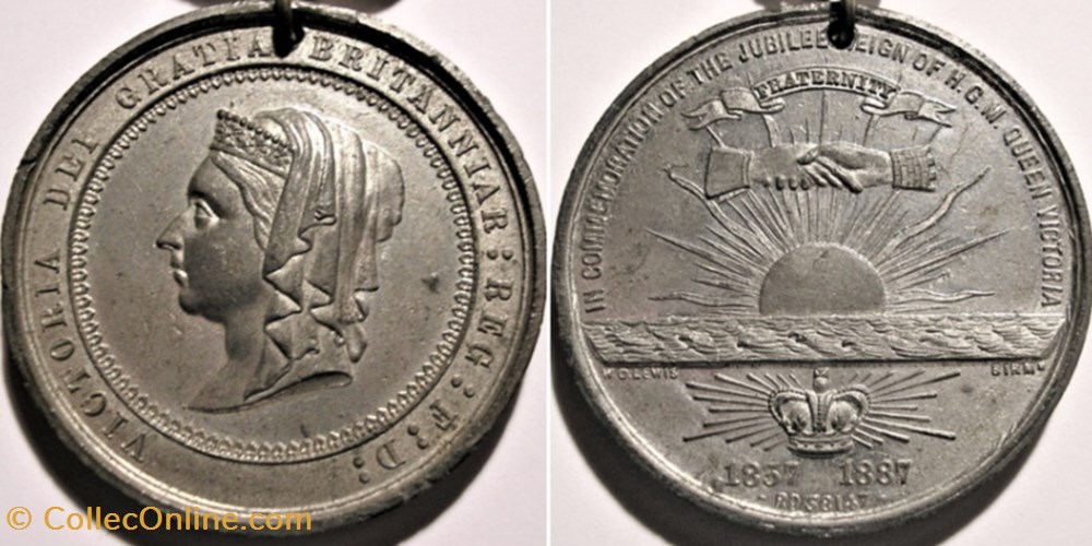 medaille royaume uni victoria 1887 golden jubilee medal fraternity uk