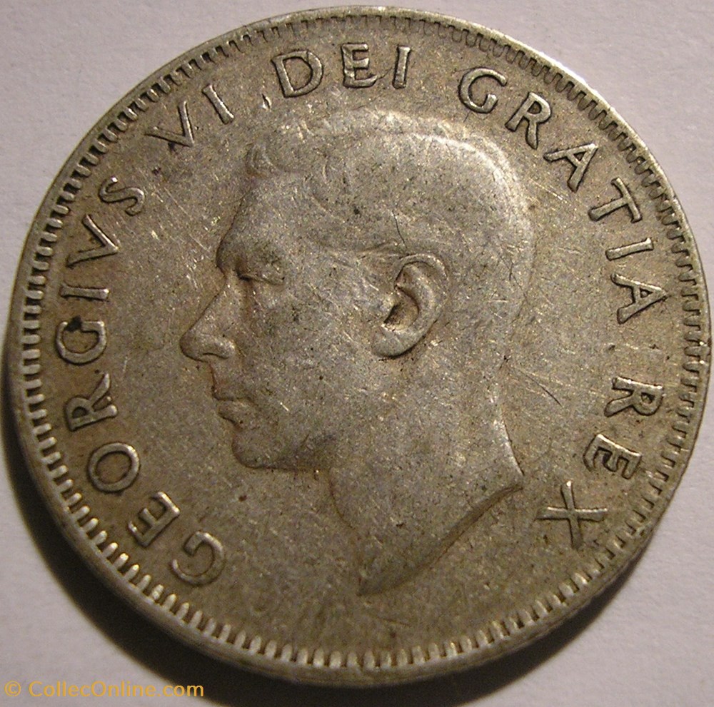 George VI - 25 Cents 1949 monnaie monde canadum george vi 25 cents 1949