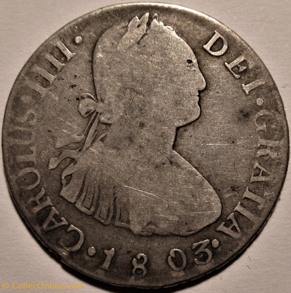 Guatemala - 2 Reales 1803 NG M - Carlos IV de España 2 monnaies monde guatemala 2 reales 1803 ng m carlos iv de espana